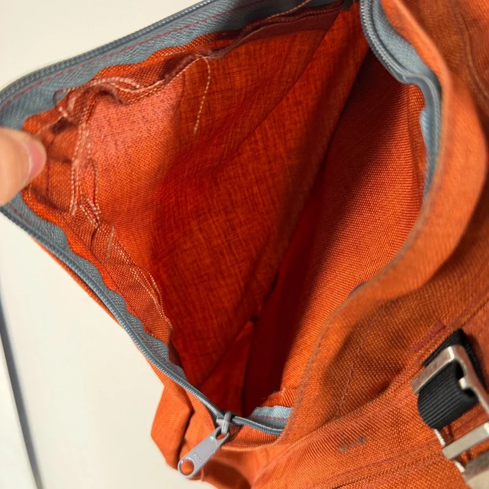 Vtg Class-5 Mountaineering Hiking Backpack Burnt Orange Canvas Rucksack USA Made